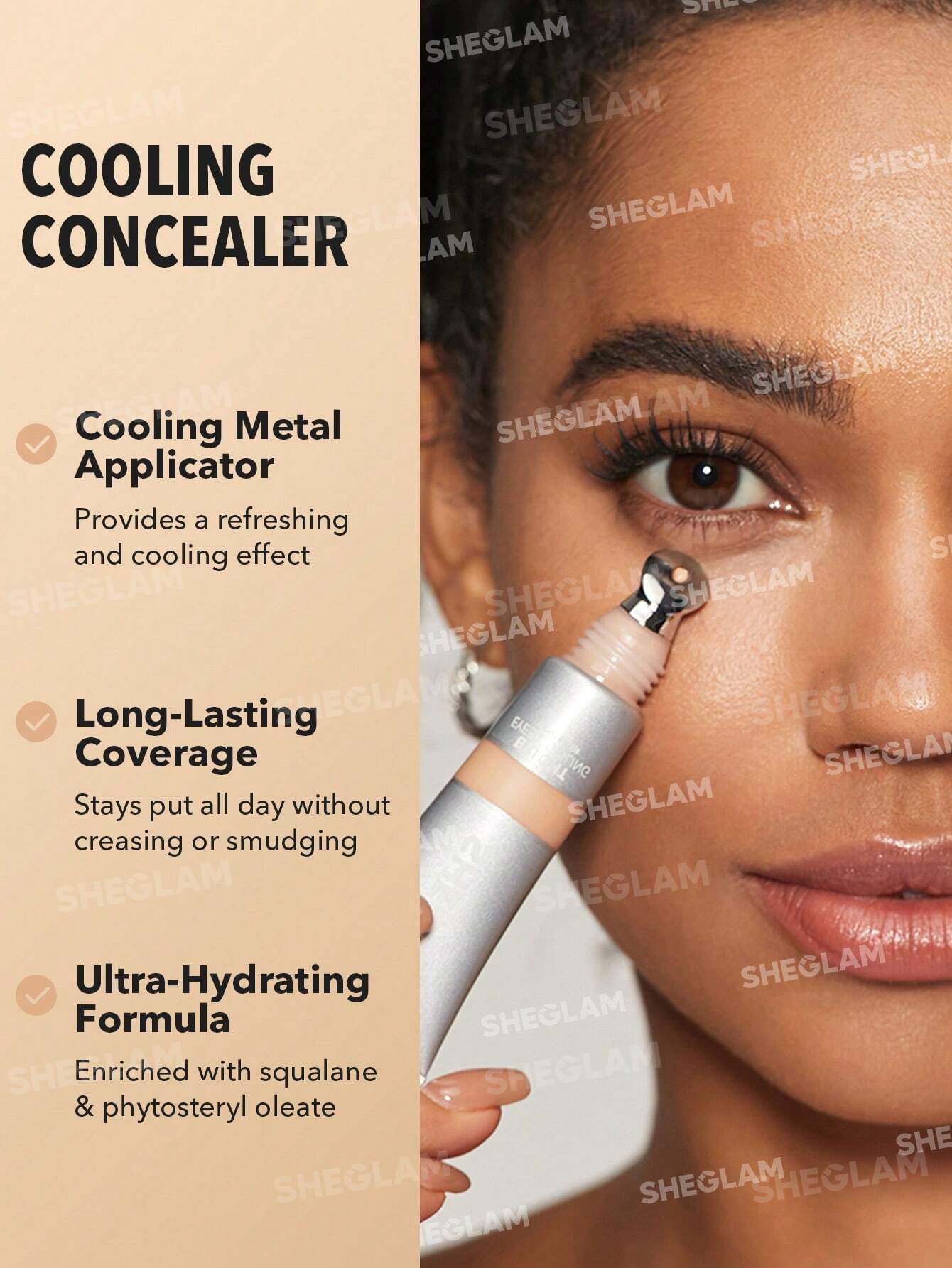 کانسیلر خنککننده دور چشم شیگلم Bright Eyes Cooling Concealer - Pink Pearl - تصویر 4