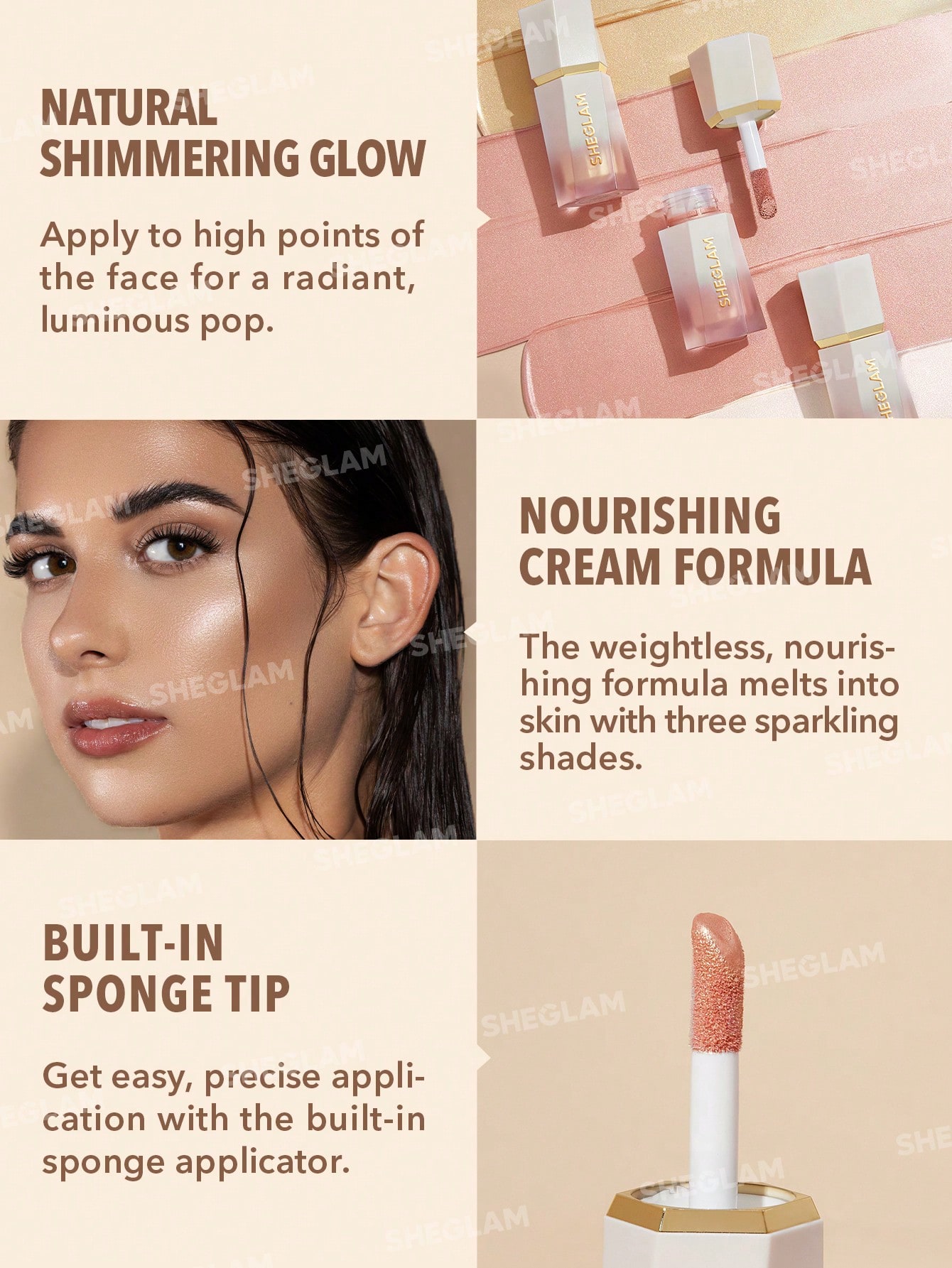 هایلایتر مایع شیگلم Glow Bloom Liquid Highlighter - Vanilla Frost - تصویر 4
