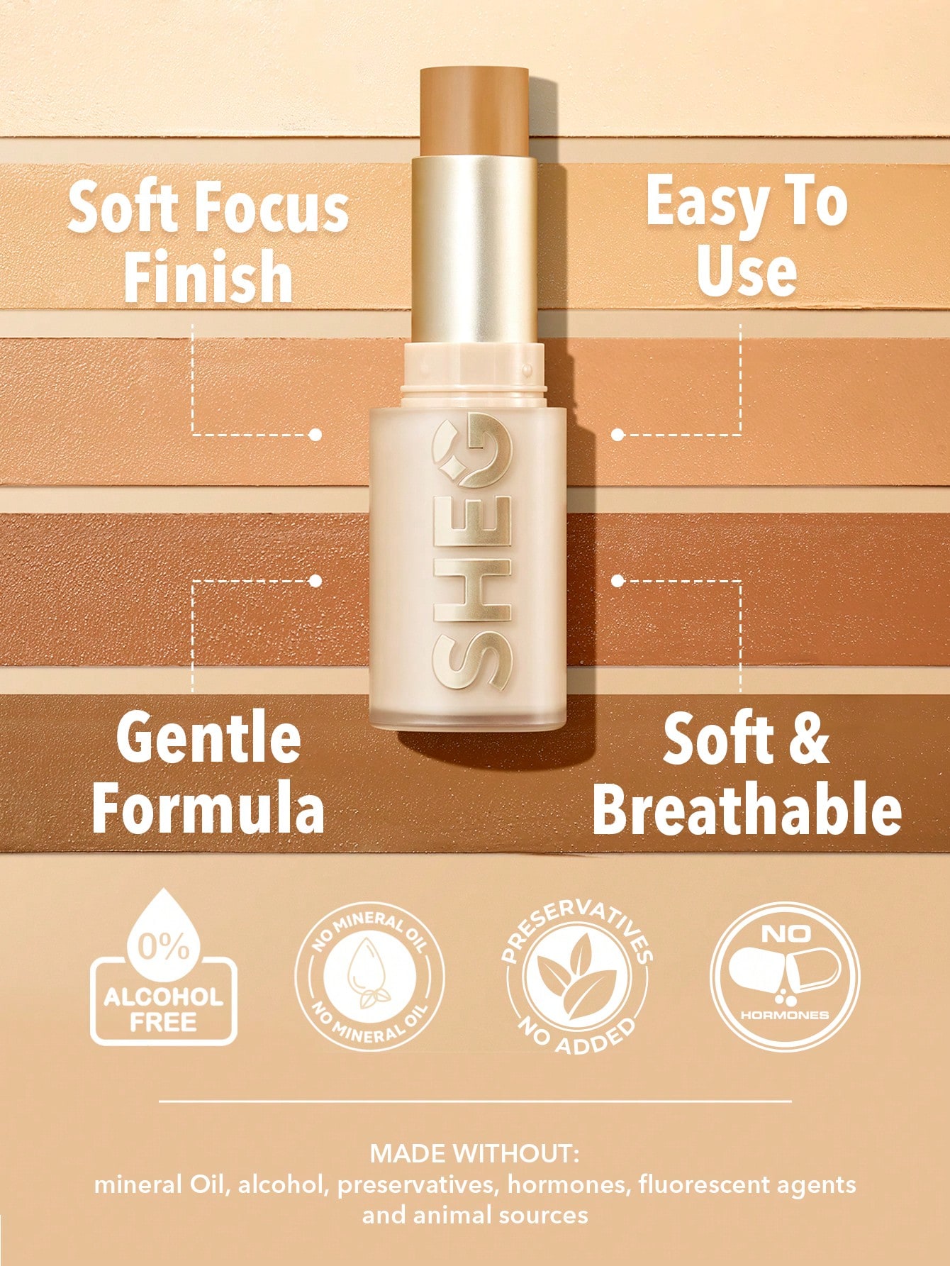 کرم پودر استیکی فول کاور شیگلم Skin Magnet High Coverage Foundation Stick - Medium - تصویر 5