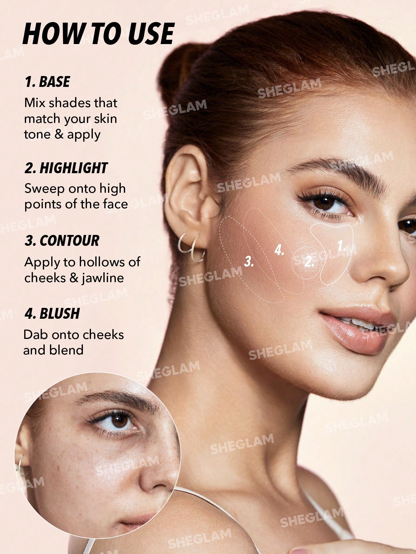 پالت کانتور و رژگونه شیگلم All About That Face Multifunctional Face Palette - Vanilla Sculpt - تصویر 6