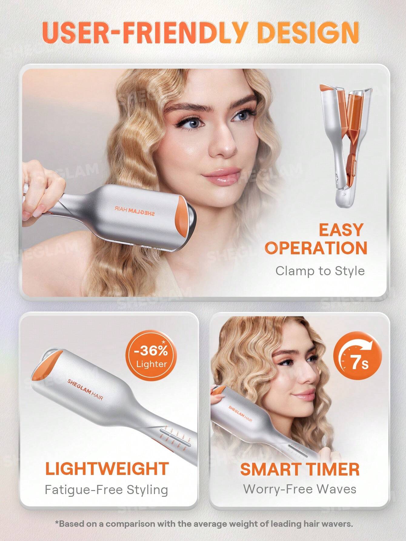 ویور مو SHEGLAM Beach Babe Hair Waver 25mm - تصویر 6