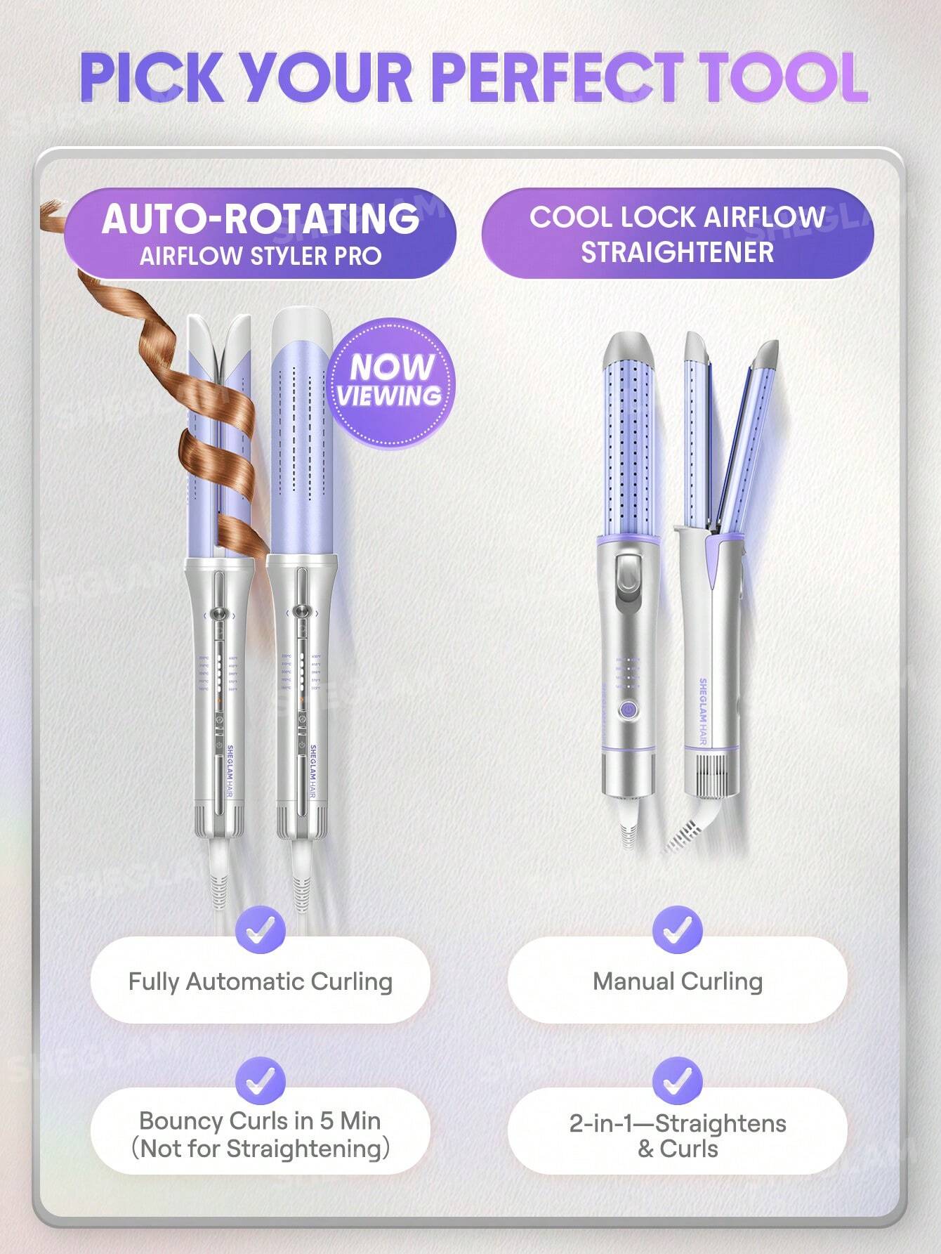 فرکننده اتوماتیک مو SHEGLAM مدل One Touch Airflow Styler Pro 32mm (EU Plug) - تصویر 4
