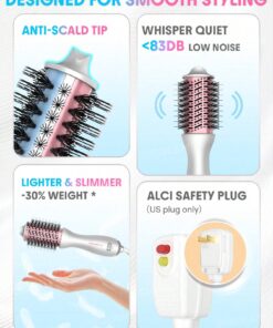 Alternative view of برس حرارتی حالت‌دهنده و حجم‌دهنده مو SHEGLAM مدل Cool Shield Blowout Brush Pro