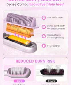 Alternative view of برس حرارتی مو SHEGLAM مدل Hydra Shot Steam Straightening Brush Pro