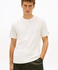 تیشرت مردانه تامی هیلفیگر مدل Tonal Logo Embroidery Crew Neck Regular Fit