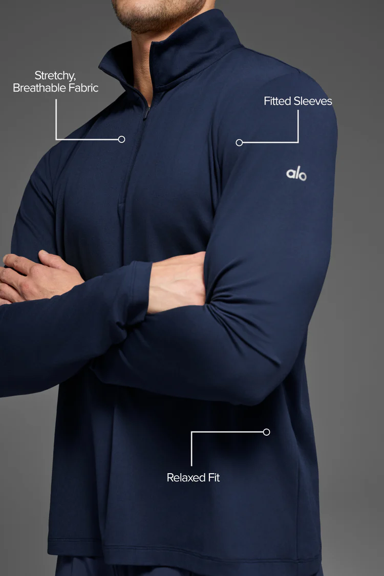 تیشرت آستین بلند مردانه ALO Conquer 1/4 Zip Reform Long Sleeve - تصویر 4