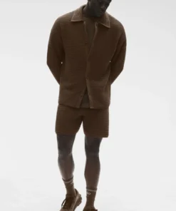 Alternative view of پیراهن بافت آستین بلند مردانه  ALO Shift Knit Button Up