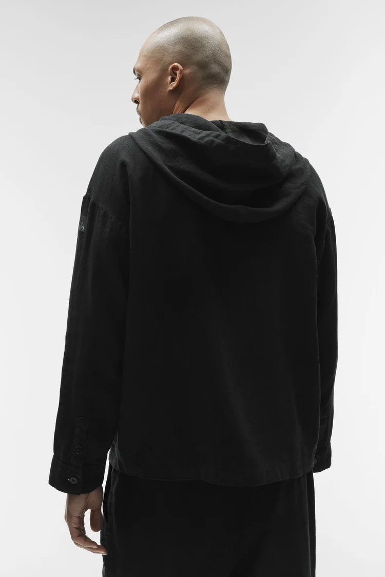 هودی لینن مردانه ALO Linen Days Button Up Hoodie - تصویر 4