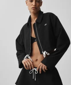 Alternative view of کت زنانه ALO Cropped Fan Favorite Full Zip Jacket