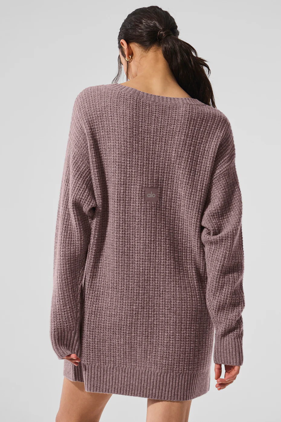 پیراهن کشمیر زنانه ALO Cashmere Plush Waffle Dress - تصویر 2
