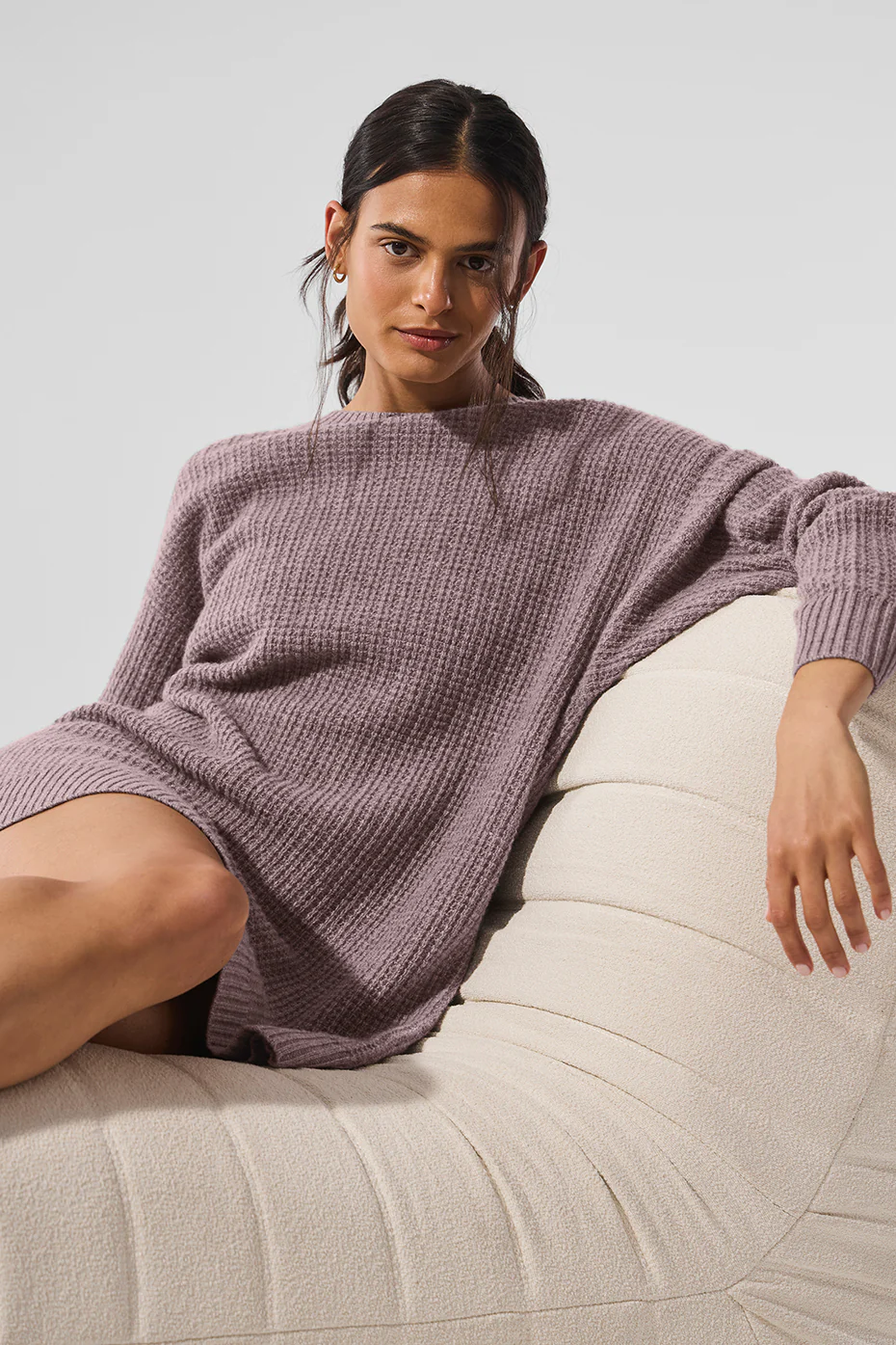 پیراهن کشمیر زنانه ALO Cashmere Plush Waffle Dress - تصویر 3
