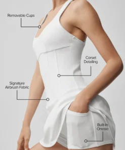 Alternative view of پیراهن تنیس زنانه ALO Airbrush Sparks Fly Corset Tennis Dress