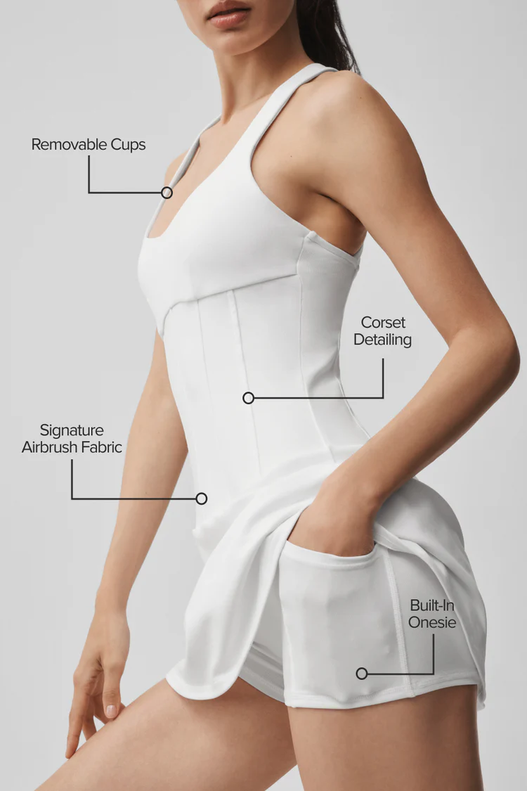 پیراهن تنیس زنانه ALO Airbrush Sparks Fly Corset Tennis Dress - تصویر 2