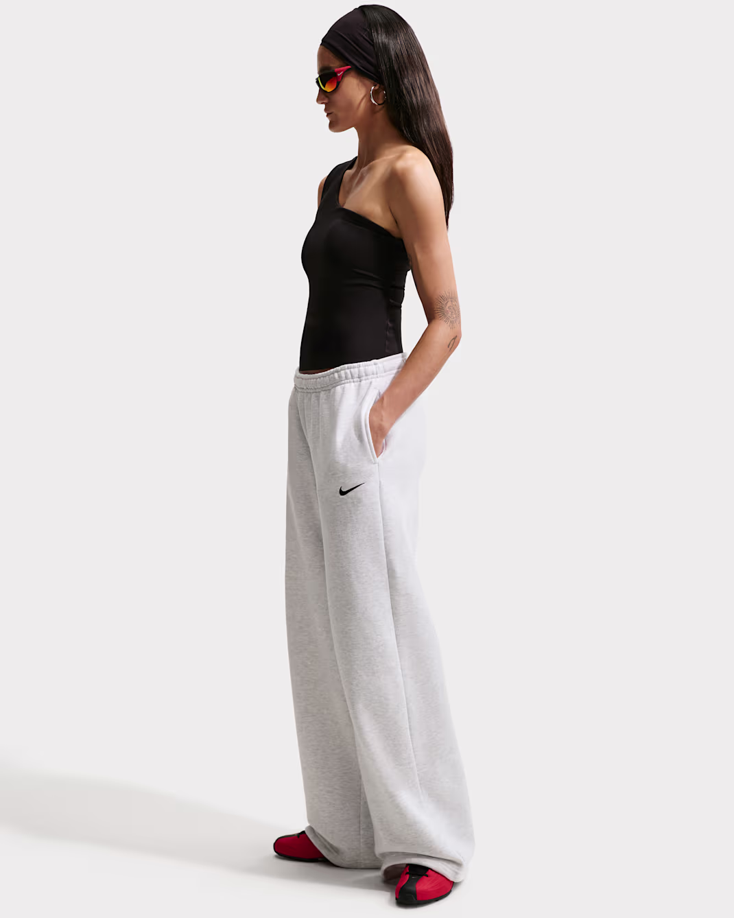 شلوار زنانه Nike Studio Fleece Wide-Leg - تصویر 4