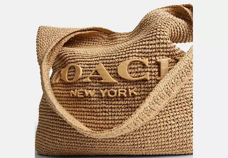 کیف دوشی حصیری زنانه کوچ مدل Brooklyn Straw - تصویر 6