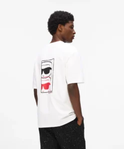 تیشرت سفید Karl Lagerfeld مدل IKON Fusion کد A3M17073100