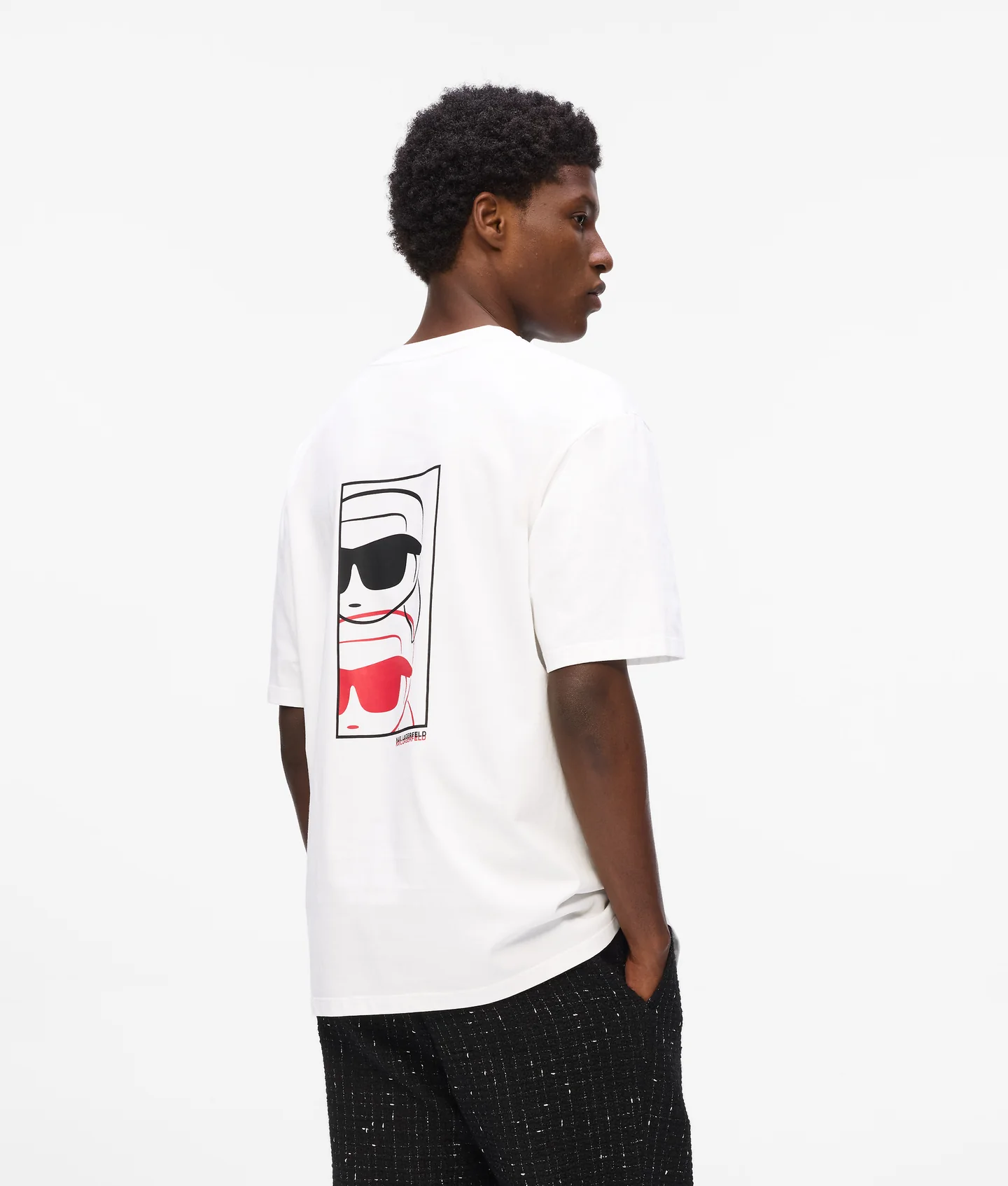 تیشرت سفید Karl Lagerfeld مدل IKON Fusion کد A3M17073100