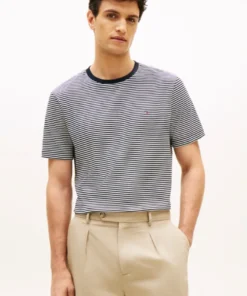 تیشرت راه‌راه مردانه تامی هیلفیگر مدل Regular Fit Crew Neck