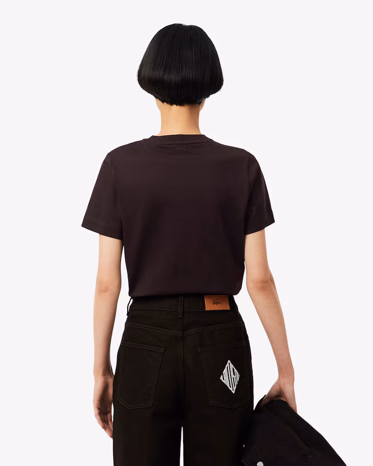 تیشرت زنانه لاکوست Relaxed Fit Premium Cotton - تصویر 4