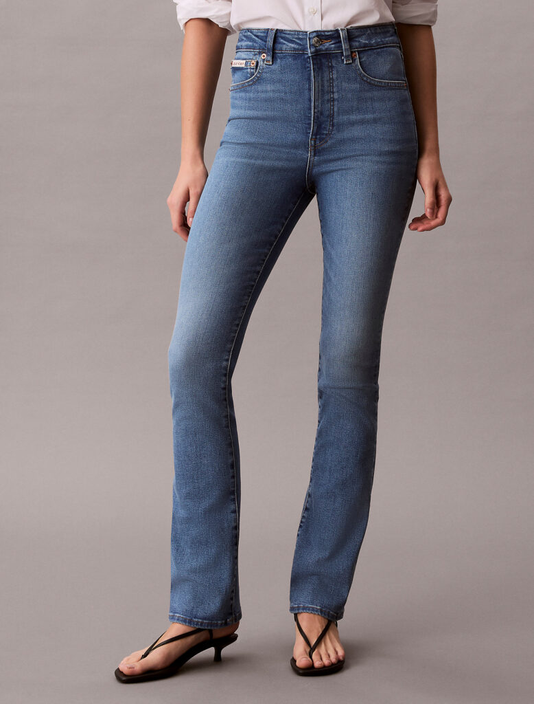 جین زنانه Calvin Klein Skinny Bootcut High Rise Jeans