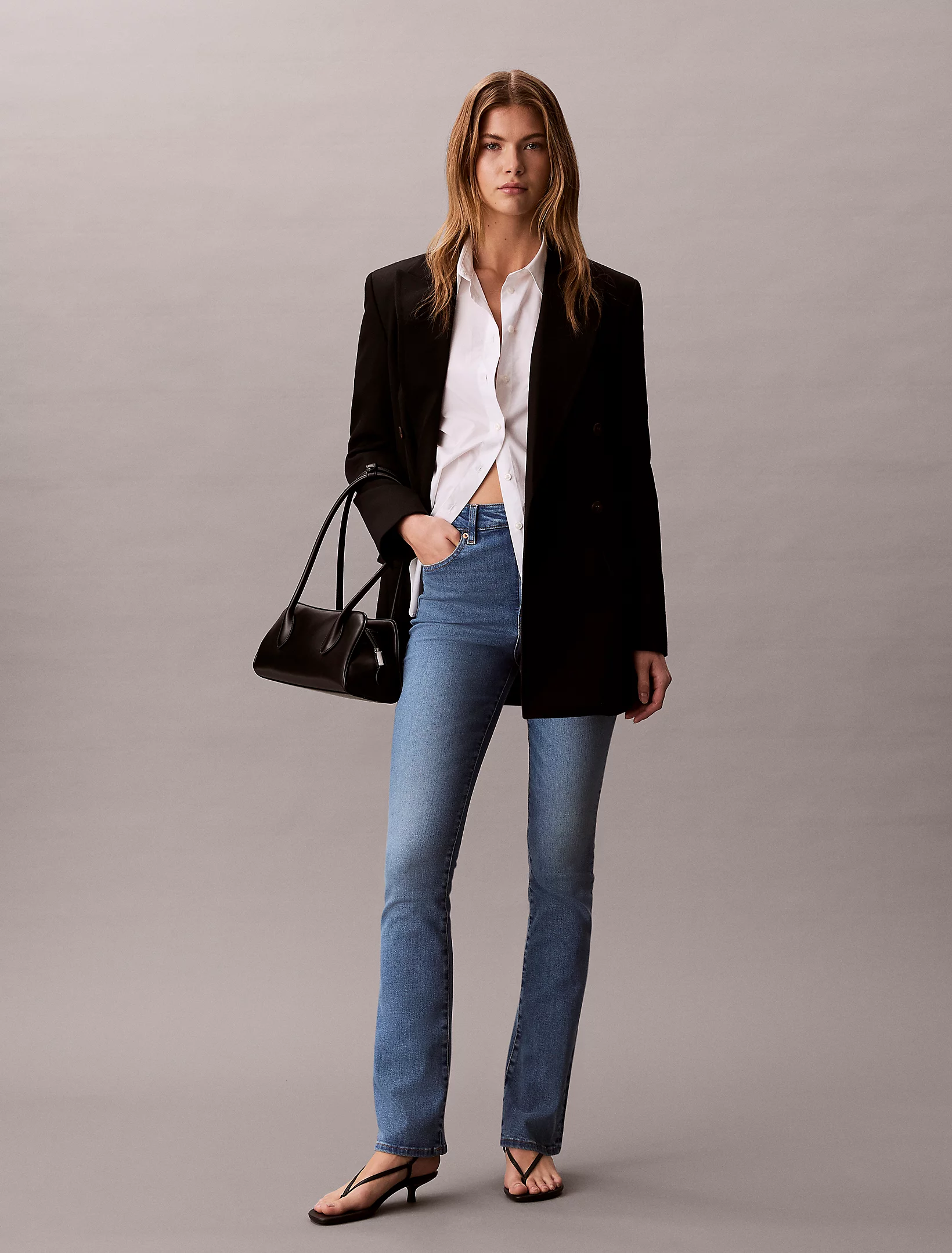جین زنانه Calvin Klein Skinny Bootcut High Rise Jeans - تصویر 2