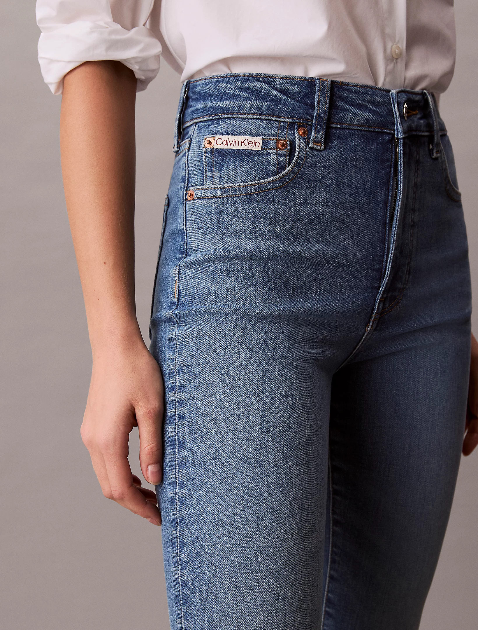 جین زنانه Calvin Klein Skinny Bootcut High Rise Jeans - تصویر 4