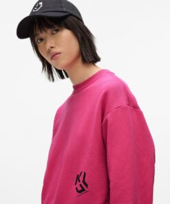 سویشرت زنانه کارل لاگرفلد مدل Monogram رنگ Very Berry