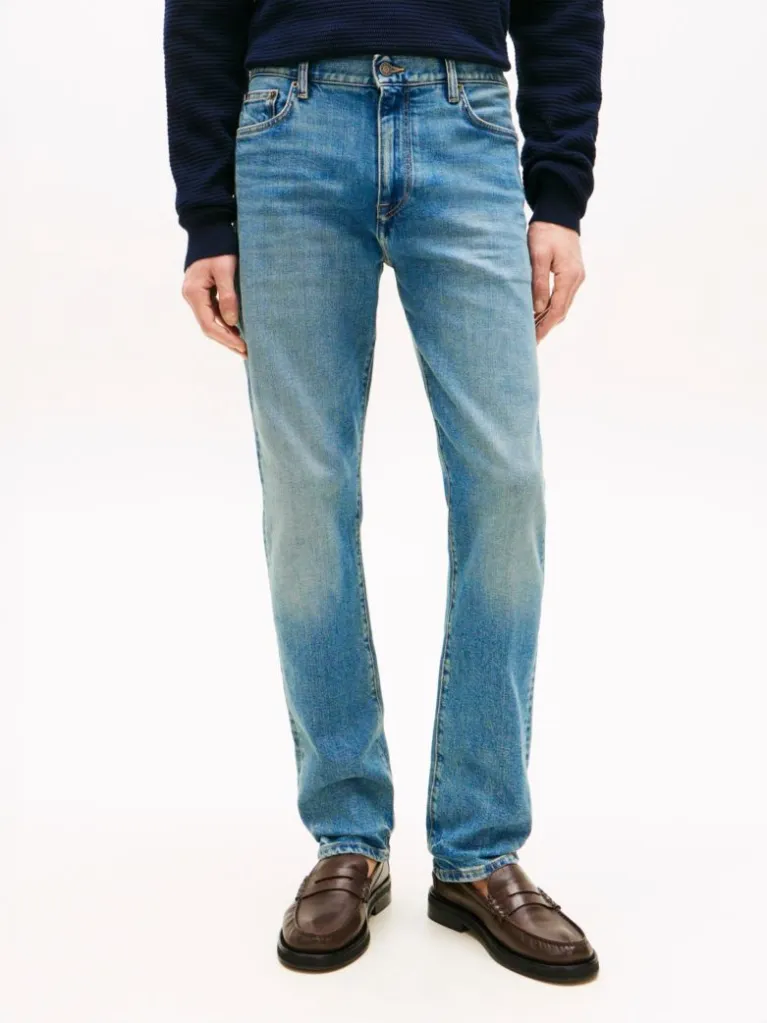 شلوار جین مردانه تامی هیلفیگر مدل Denton Straight Fit Washed Jeans - تصویر 2