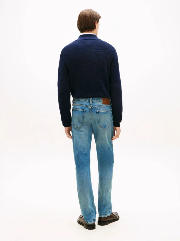 شلوار جین مردانه تامی هیلفیگر مدل Denton Straight Fit Washed Jeans - تصویر 4