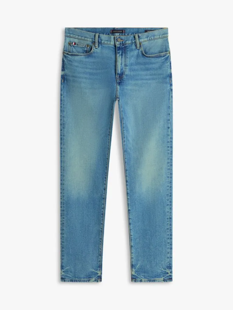 شلوار جین مردانه تامی هیلفیگر مدل Denton Straight Fit Washed Jeans - تصویر 5