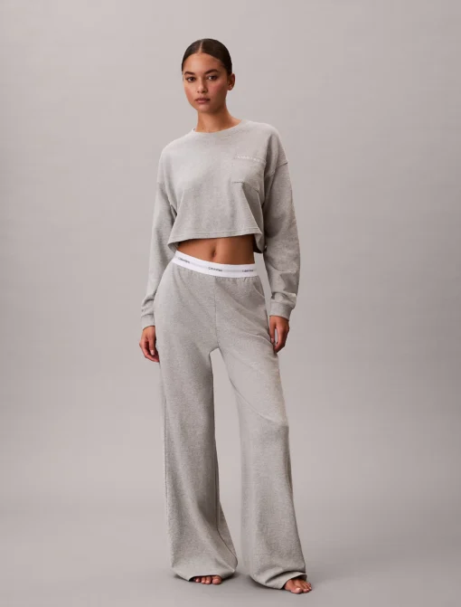 شلوار راحتی زنانه Calvin Klein Logo Cotton Jersey Pyjama Pants