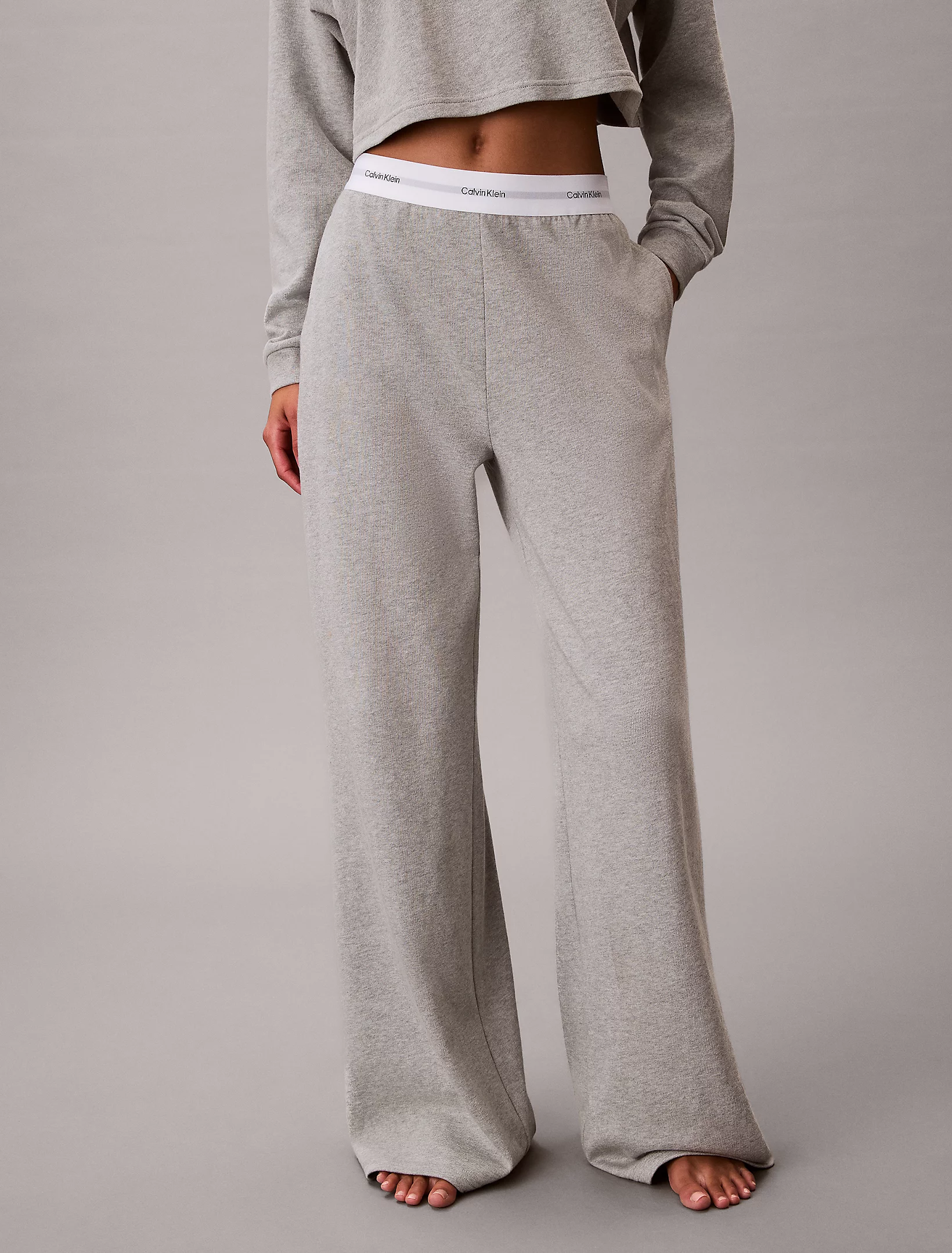 شلوار راحتی زنانه Calvin Klein Logo Cotton Jersey Pyjama Pants - تصویر 2