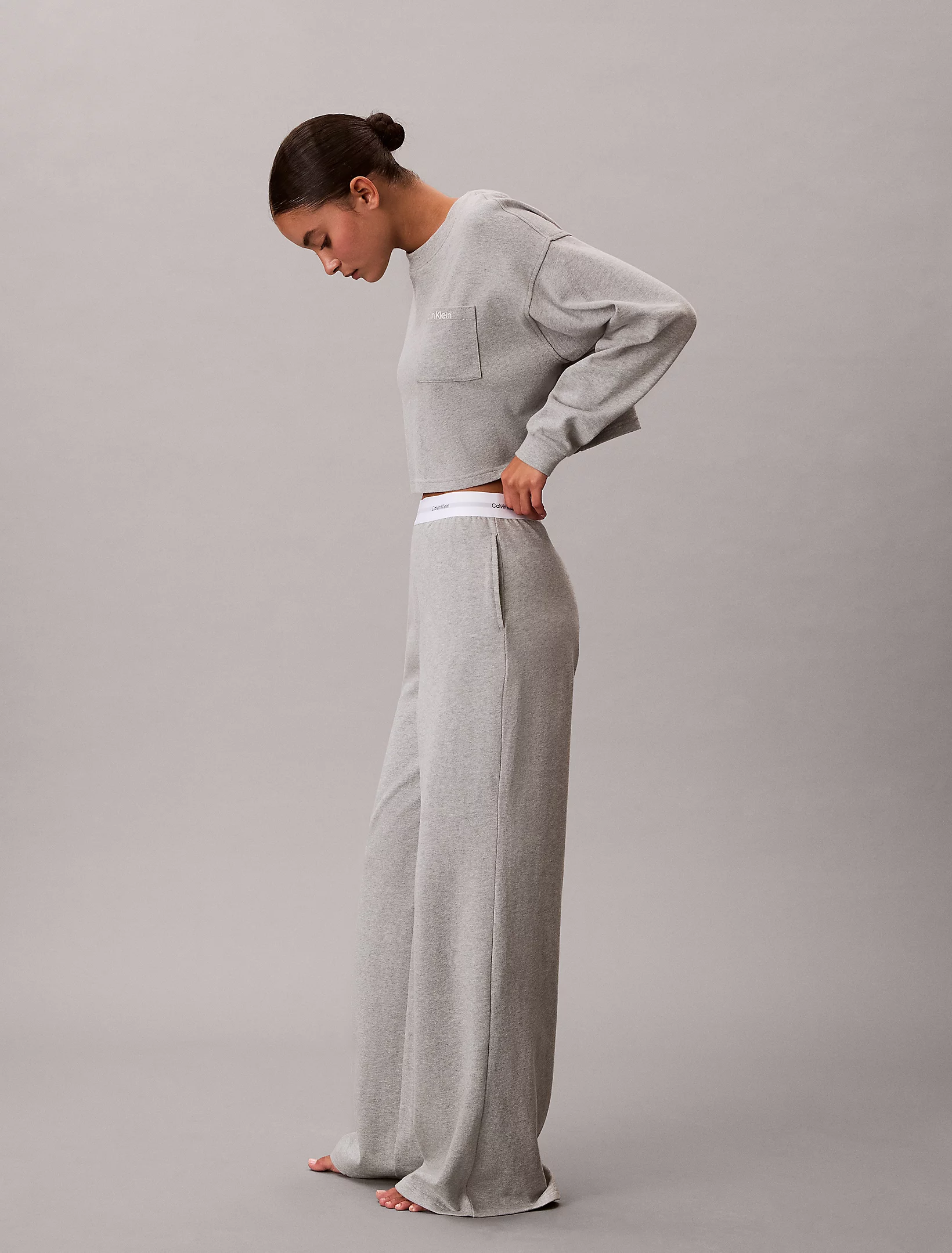 شلوار راحتی زنانه Calvin Klein Logo Cotton Jersey Pyjama Pants - تصویر 5