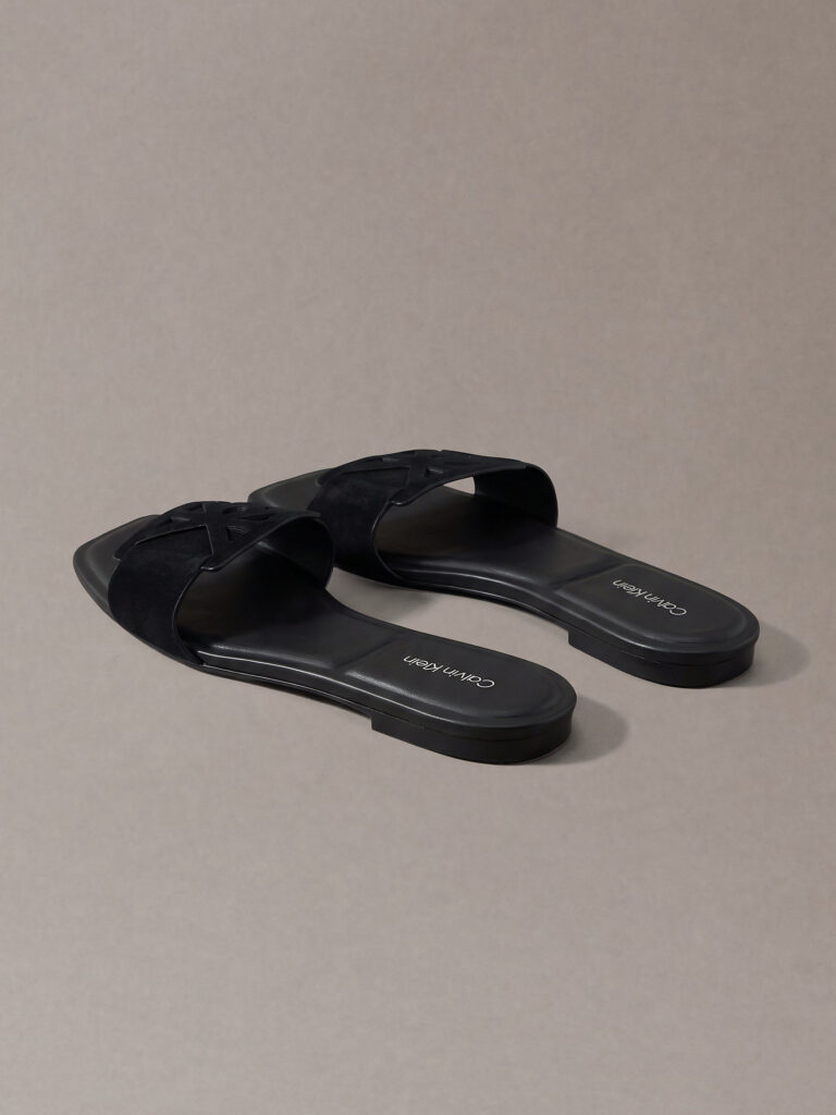 صندل زنانه Calvin Klein CK Provence Suede Square Toe