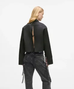 پیراهن زنانه کارل لاگرفلد مدل Tie Back رنگ Washed Black
