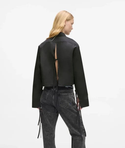 پیراهن زنانه کارل لاگرفلد مدل Tie Back رنگ Washed Black