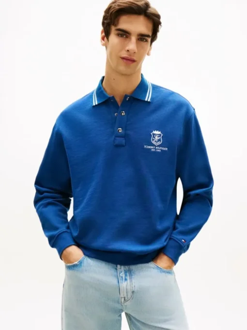 پیراهن سویشرت مردانه راگبی تامی هیلفیگر مدل Relaxed Fit Rugby Sweatshirt
