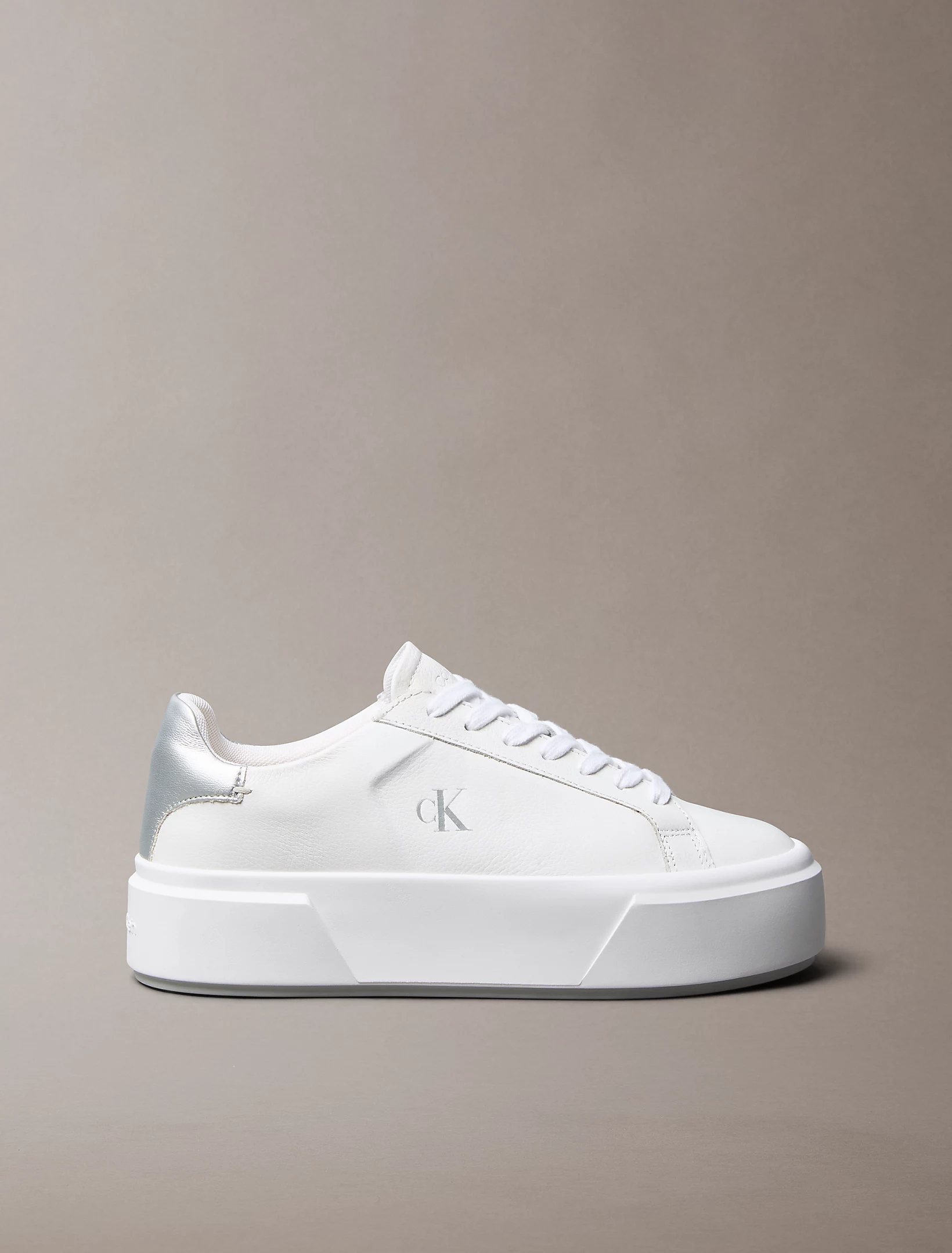 کتانی زنانه Calvin Klein Sienna Leather Platform Trainers