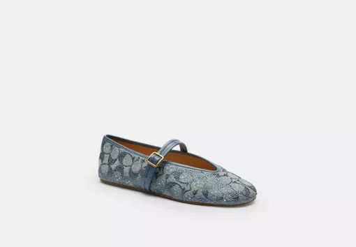 کفش مری جین کوچ crystal signature denim