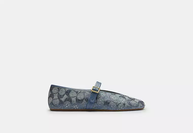 کفش مری جین کوچ crystal signature denim - تصویر 2