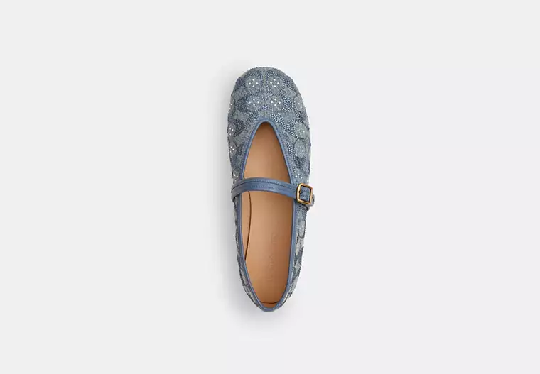 کفش مری جین کوچ crystal signature denim - تصویر 3