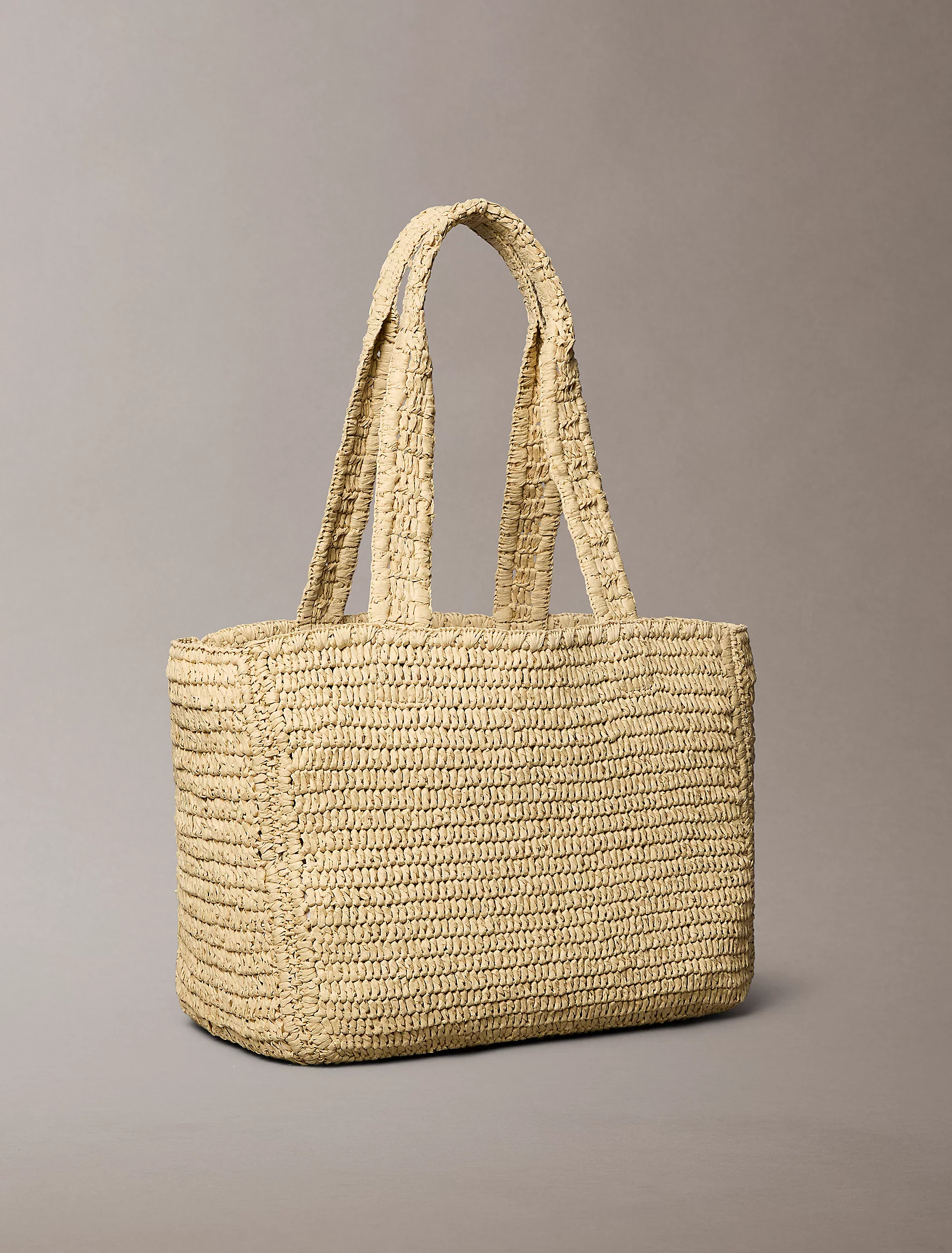 کیف دستی زنانه Calvin Klein Hand Braided Raffia Tote - تصویر 2