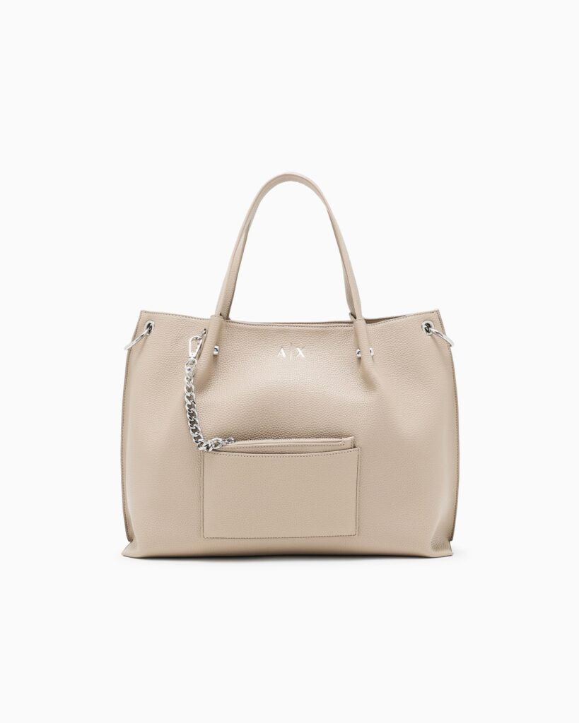 کیف شاپر زنانه آرمانی اکسچنج مدل Textured Fabric Shopper With