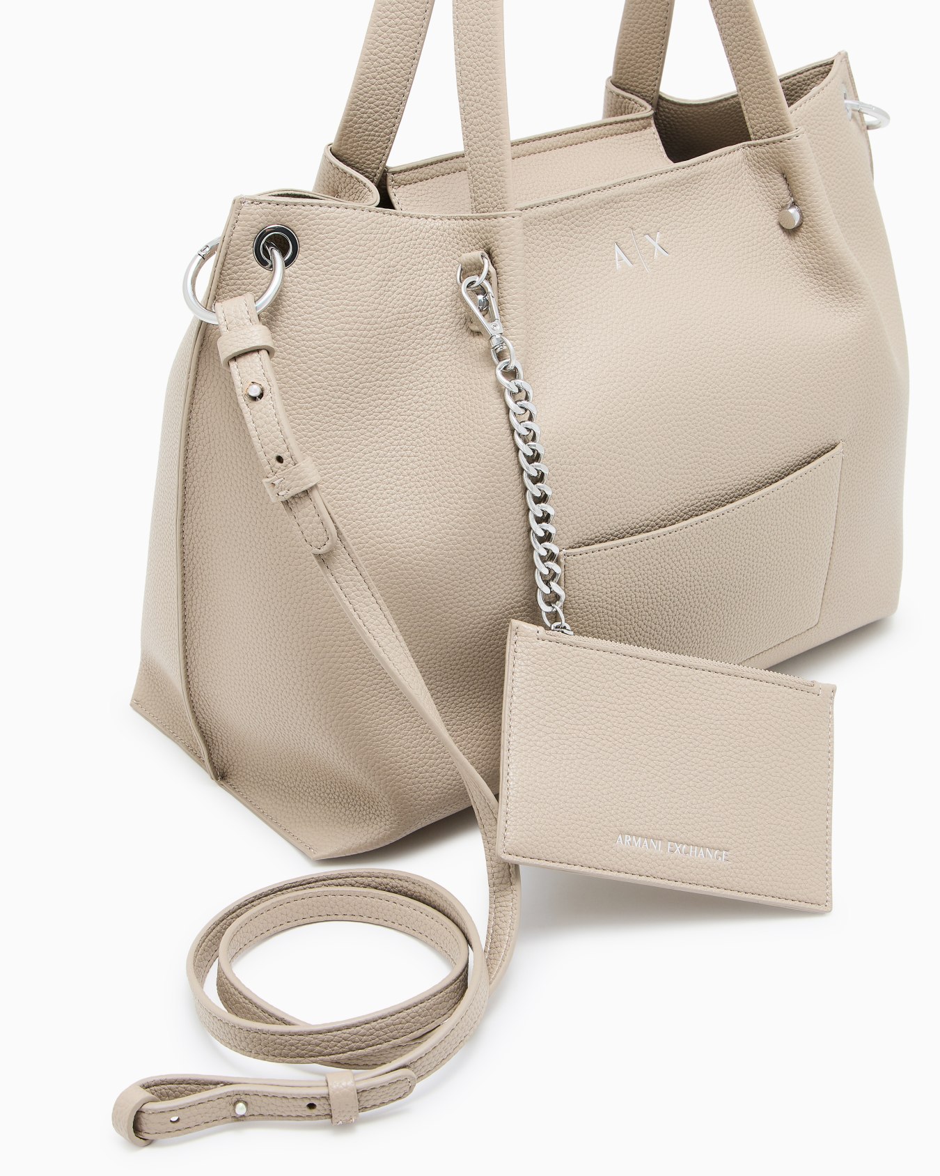 کیف شاپر زنانه آرمانی اکسچنج مدل Textured Fabric Shopper With - تصویر 5
