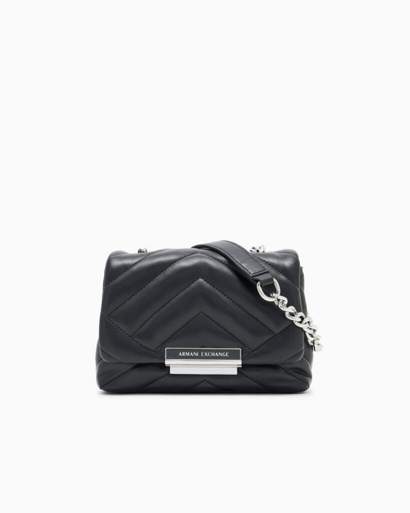 کیف مینی زنانه آرمانی اکسچنج مدل Chevron Quilted Technical Mini Bag