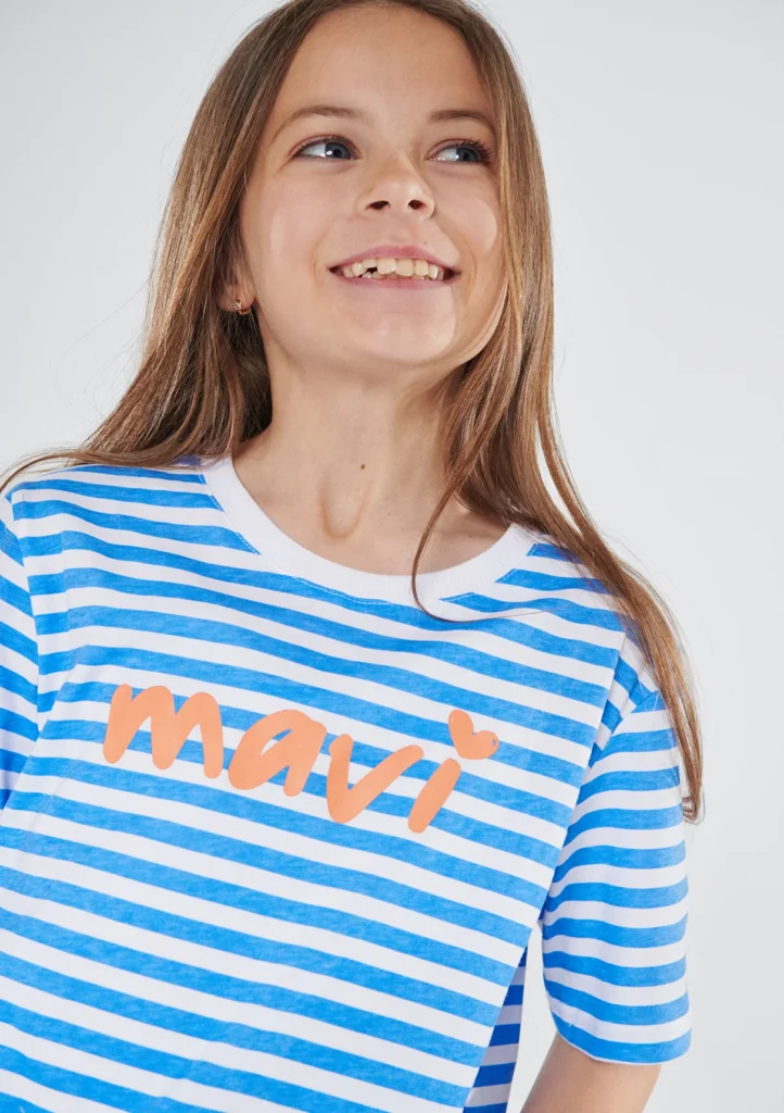 تیشرت راه‌راه لوگودار بچگانه Mavi Logo Printed Regular Fit