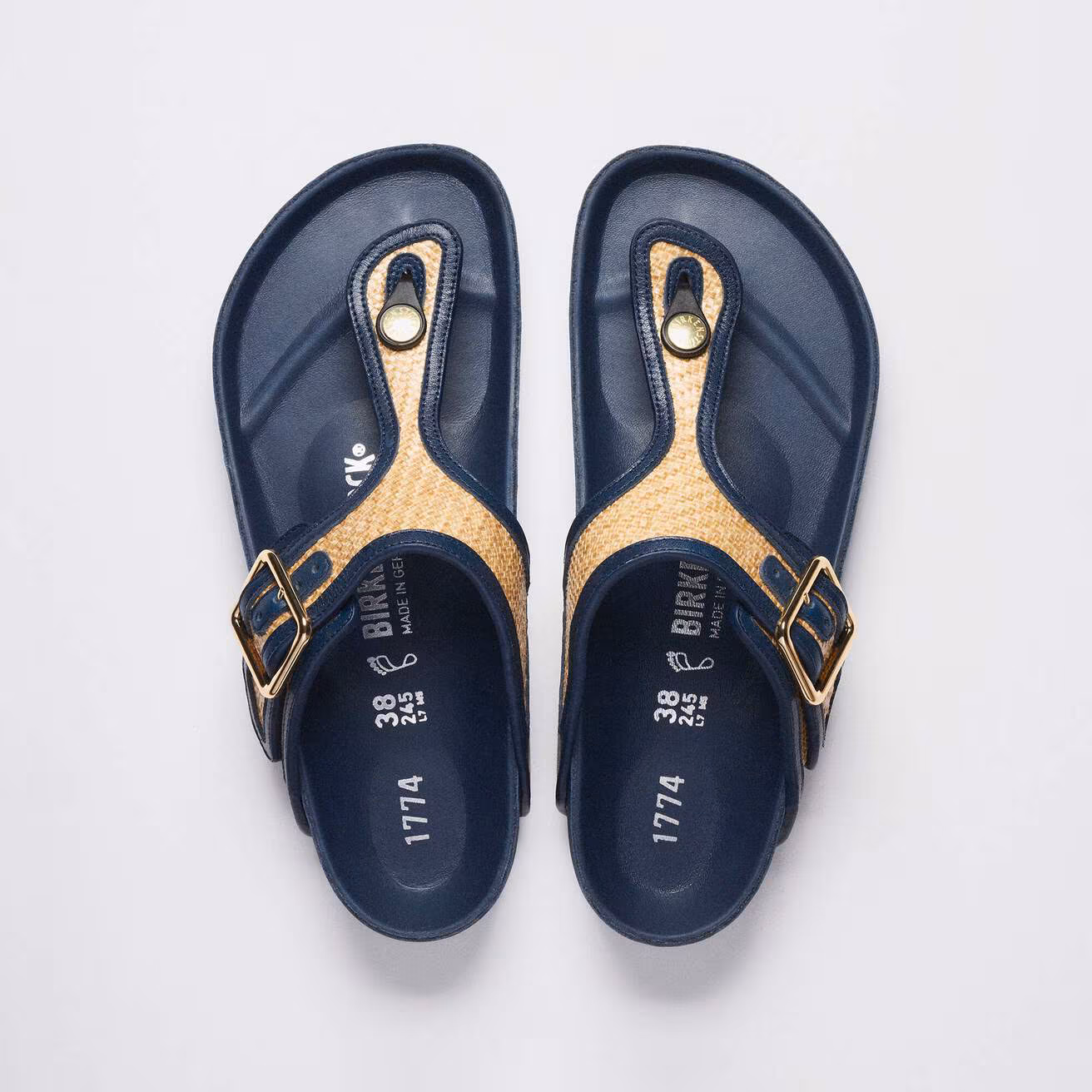 صندل Birkenstock 1774 Gizeh Raffia - تصویر 2