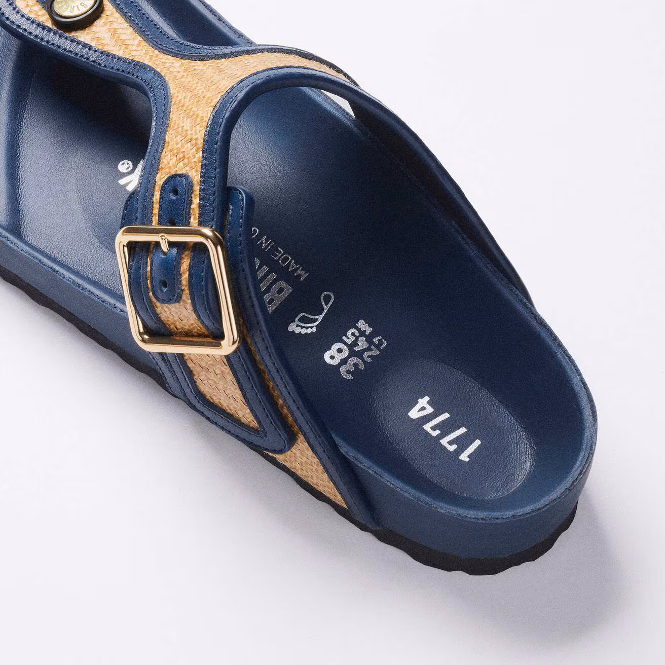 صندل Birkenstock 1774 Gizeh Raffia - تصویر 3