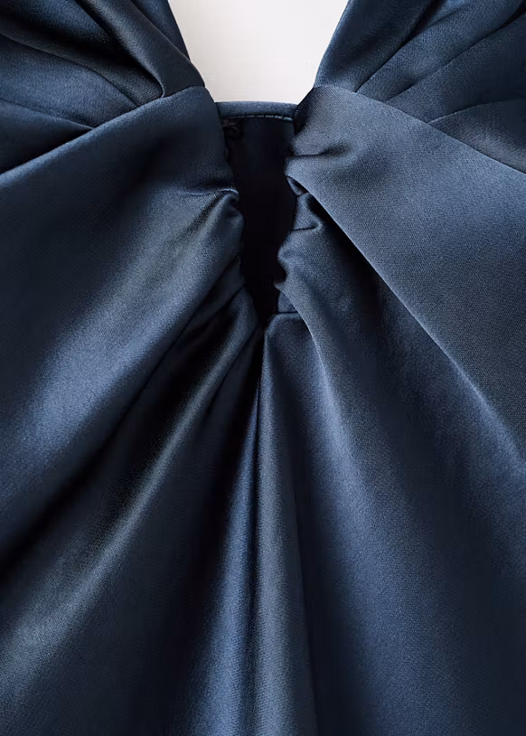 پیراهن ساتن یقه هفت زنانه Mango V-Neck Satin Dress - تصویر 5