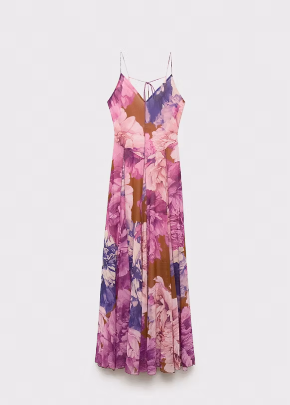 پیراهن بلند گلدار Mango Floral Godet Dress - تصویر 5